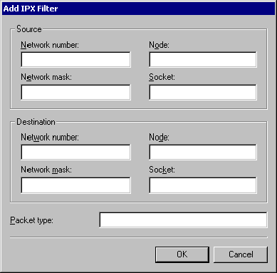 Figure 5.5    Add IPX Filter Dialog Box