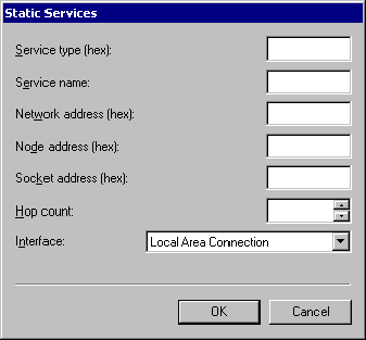 Figure 5.16    SAP Static Services Dialog Box