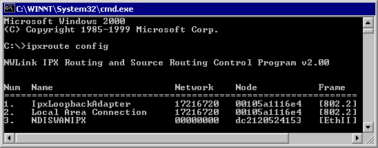 Figure 12.6    Frame Type Displayed in the Command-Line Interface