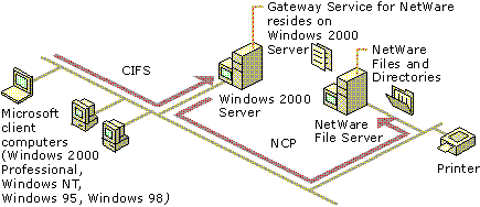 Figure 12.9    Gateway Service for NetWare Access