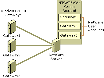 Figure 12.16    Multiple Windows 2000 Gateways