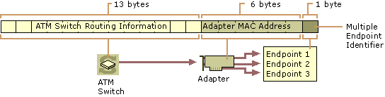 Figure 14.8    Simplified View of ATM Addressing