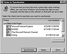 Windows Synchronization Manager