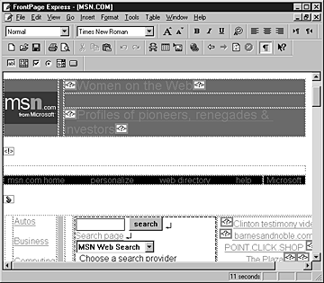 FrontPage Express HTML editor