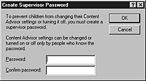 Create Supervisor Password dialog box