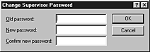 Change Supervisor Password dialog box