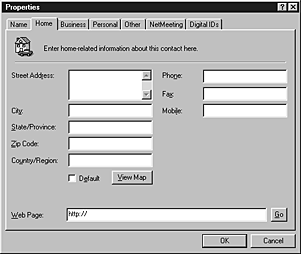 Summary of profile properties