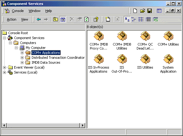 Component Services Snap-in for the MMC