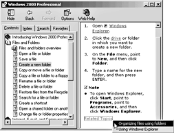  Related Topics in a procedural Help topic