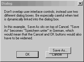 Avoid hidden or overlapping controls